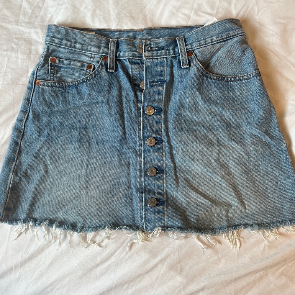 Levi's Blue A-Line Mini Skirt Casual